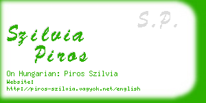 szilvia piros business card